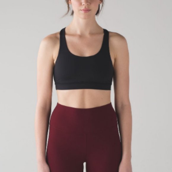 Lululemon Invigorate Bra - Black - Size 4 - has Soulcycle emblem - Picture 1 of 5